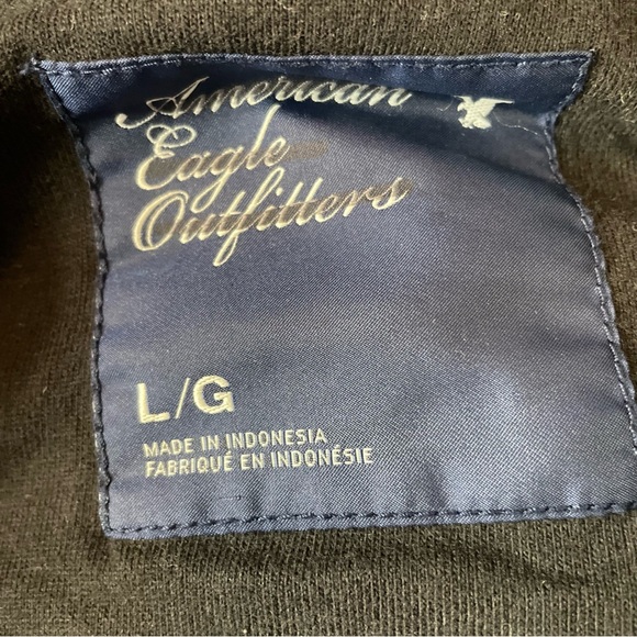 American Eagle Women’s Black Double Breasted Military Band Jacket Large - Picture 11 of 14